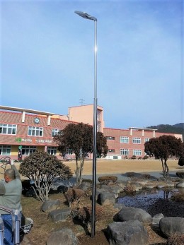 전남 나주 다시초등학교 태양광 가로등 설치 사례